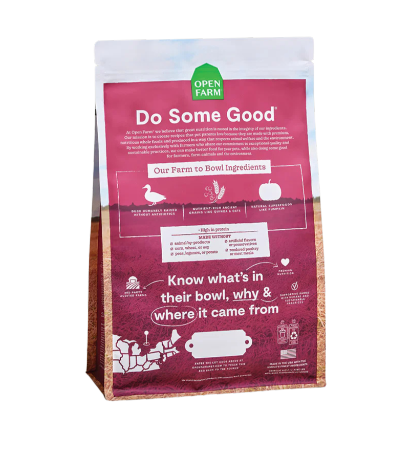 OPEN FARM Farmstead Duck with Ancient Grains Dry Dog Food