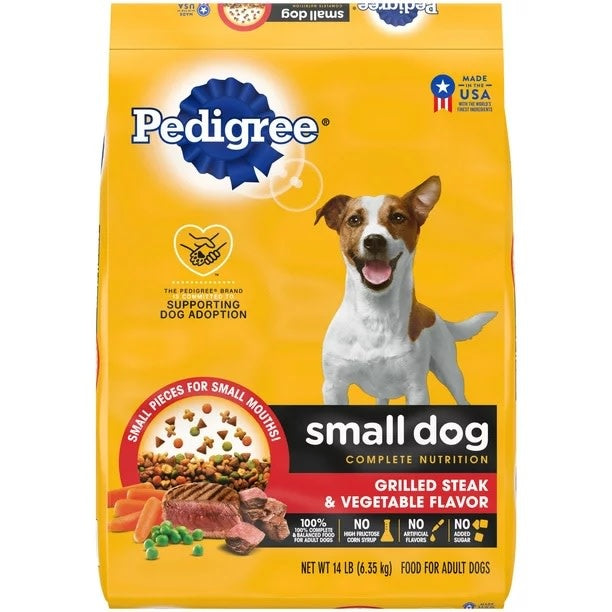 PEDIGREE Steak and Vegetable Small Dog Food 14LB