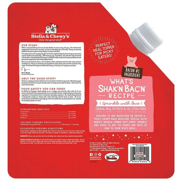STELLA & CHEWYS Magical Dinner Dust What's Shak'n Bac'n for Dogs 7oz