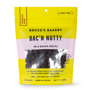 BOCCE'S Dog Training Bites Bacon Nutty 6OZ