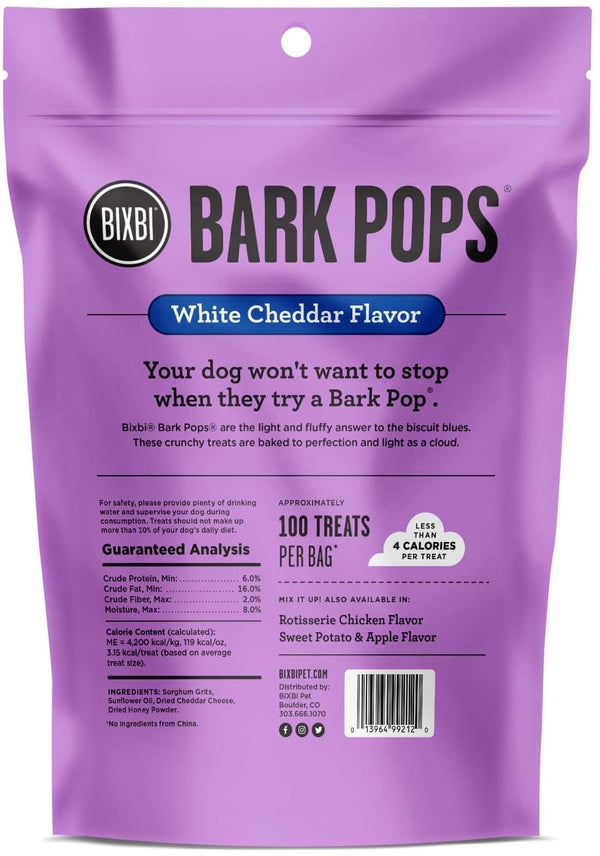 BIXBI Bark Pops White Cheddar Dog Treats 4 oz.