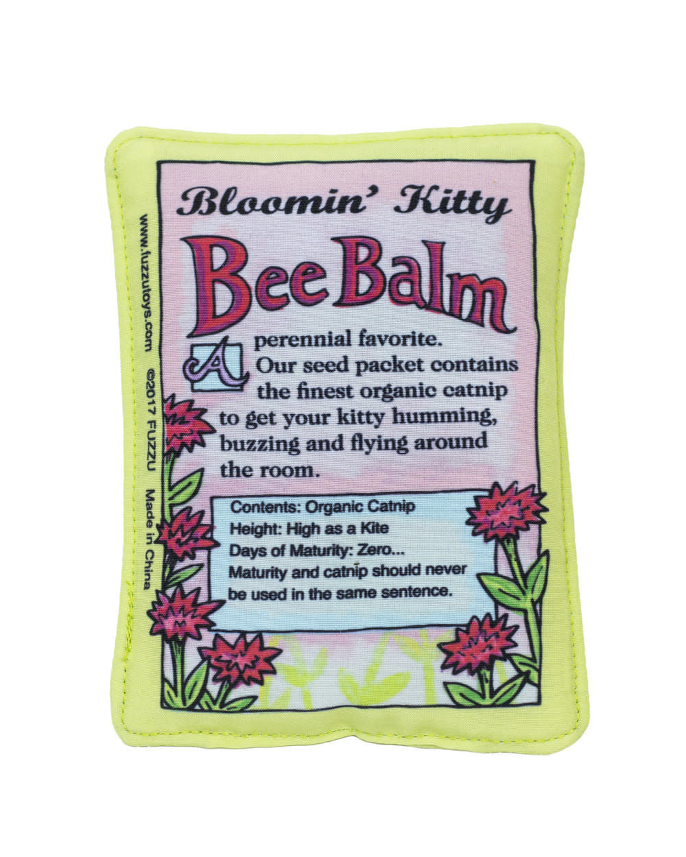 FUZZU Seed Packet Cat Toy Bee Balm