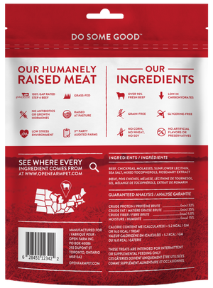 OPEN FARM Dehydrated Beef Jerky Dog Treat 4.5OZ