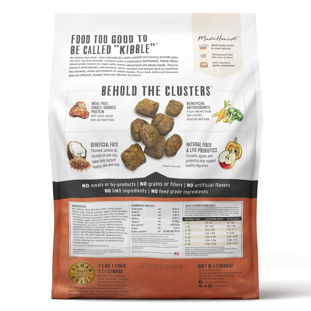 HONEST KITCHEN Whole Food Clusters Grain Free Dry Dog Food Beef