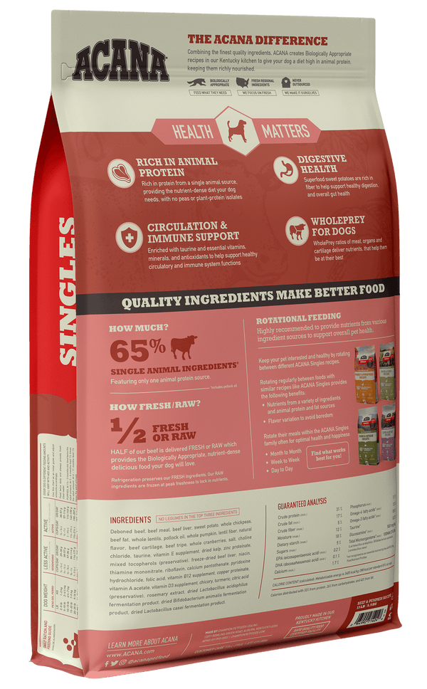 ACANA Singles Beef & Pumpkin Grain-Free Dry Dog Food