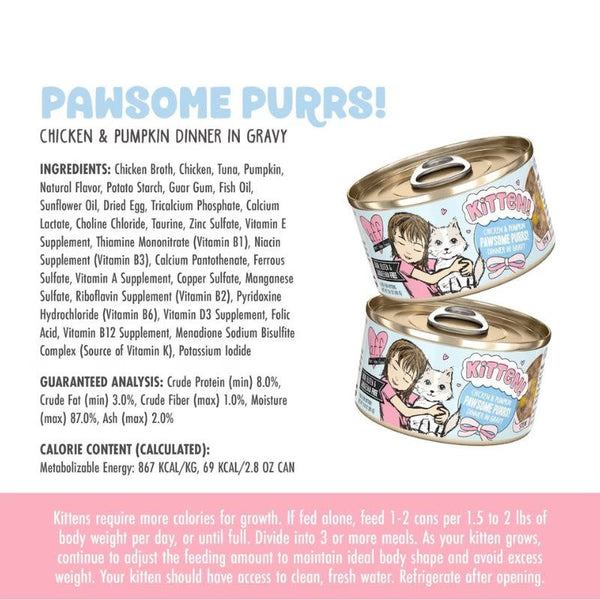 BFF Kitten Pawesome Purrs Dinner in Gravy 2.8OZ Case/12