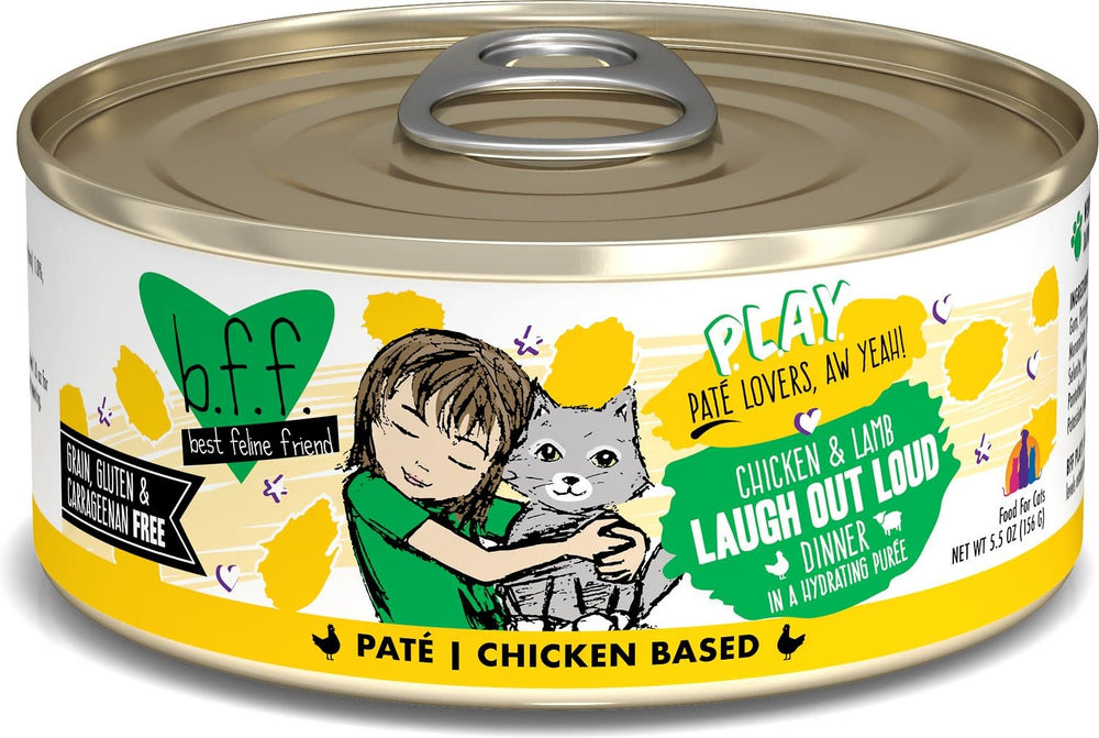 BFF PLAY Chicken and Lamb Laugh Out Loud Canned Cat Food Case