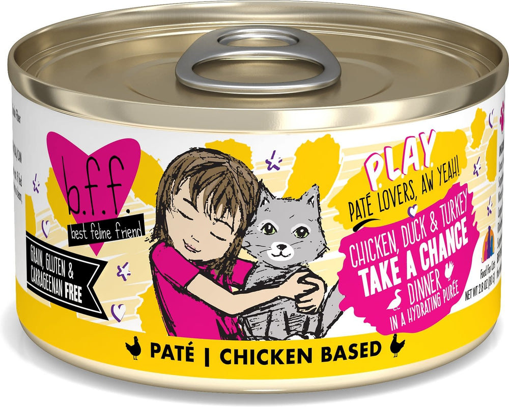 BFF PLAY Take A Chance Chicken Canned Cat Food Case 12/2.8 oz