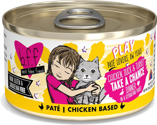 BFF PLAY Take A Chance Chicken Canned Cat Food Case 12/2.8 oz