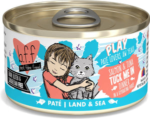 BFF PLAY Salmon and Tuna Tuck Me In Canned Cat Food Case