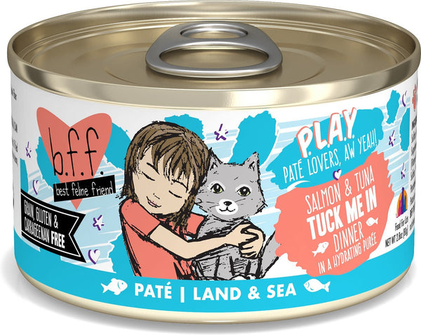 BFF PLAY Salmon and Tuna Tuck Me In Canned Cat Food Case