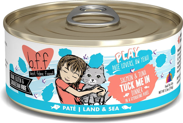 BFF PLAY Salmon and Tuna Tuck Me In Canned Cat Food Case