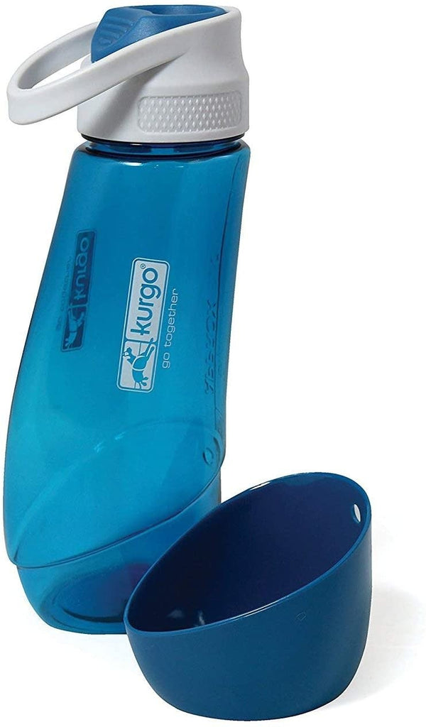 KURGO Gourd Water Bottle & Bowl Coastal Blue