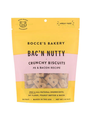 BOCCE'S Crunchy Bacon Nutty Dog Treat 5OZ