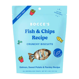 BOCCE'S Crunchy Fish and Chips Dog Treat 5OZ