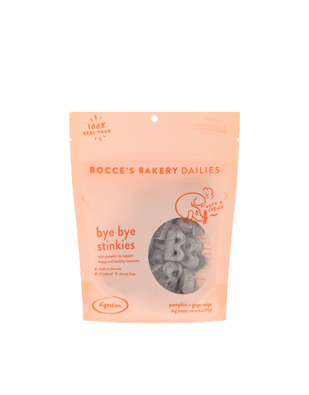 BOCCE'S Soft & Chewy Dailies Functional Dog Treats 6oz Bye Bye Stinkies