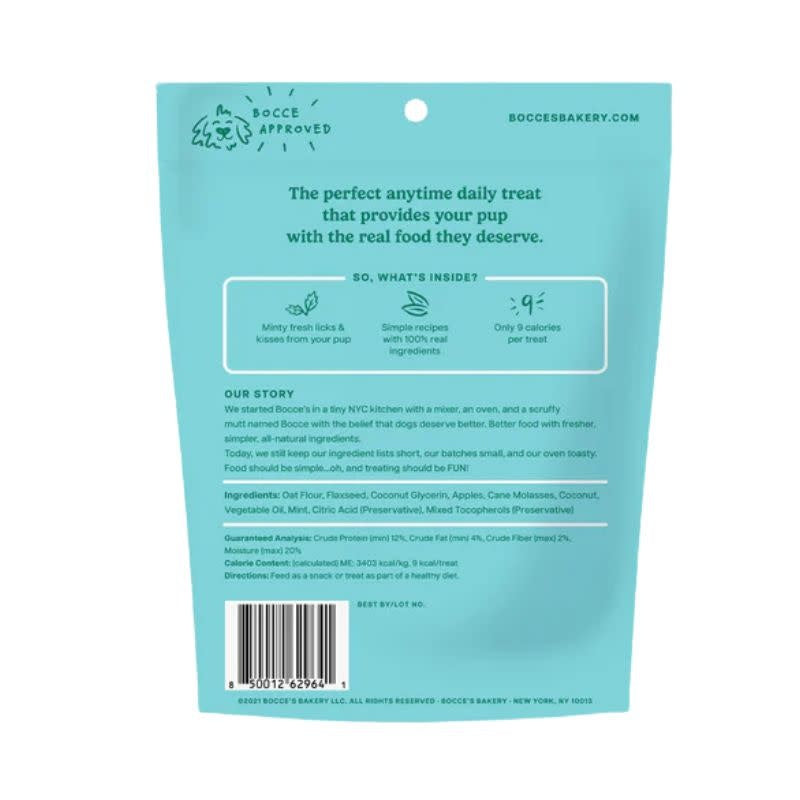 BOCCE'S Soft & Chewy Dailies Functional Dog Treats 6oz Brushy Bites