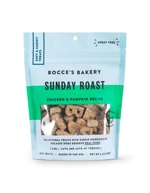 BOCCE'S Soft and Chewy Sunday Roast Dog Treat 6OZ