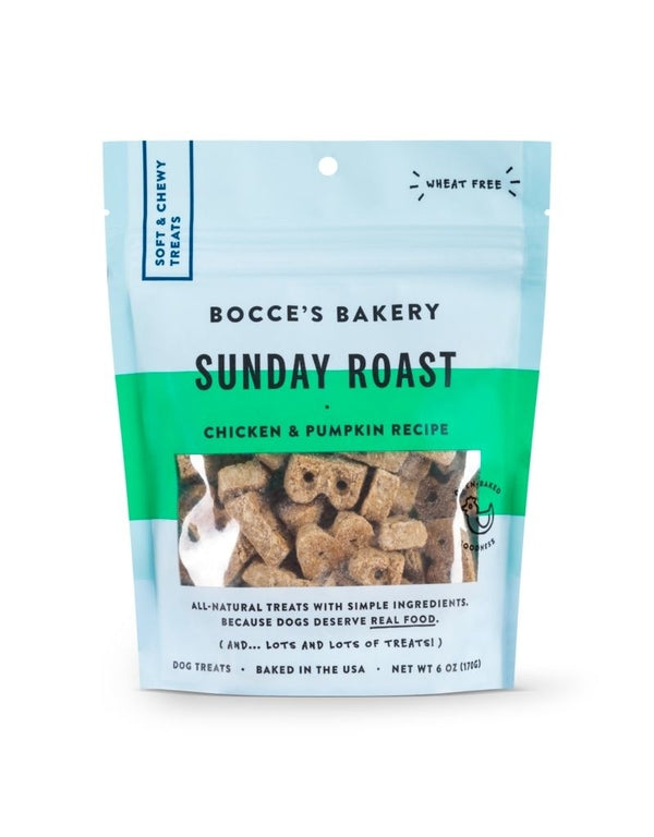 BOCCE'S Soft and Chewy Sunday Roast Dog Treat 6OZ