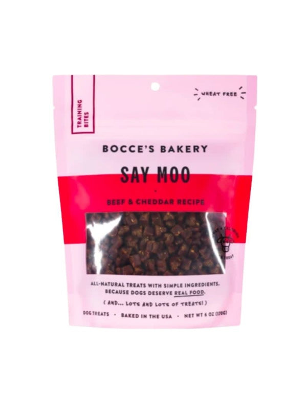 BOCCE'S Dog Training Bites Say Moo 6OZ