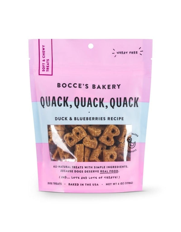 BOCCE'S Soft and Chewy Quack Quack Dog Treat 6OZ