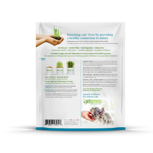 PET GREENS Self-Grow Cat Grass Kit Organic Oat, Rye & Barley Medley