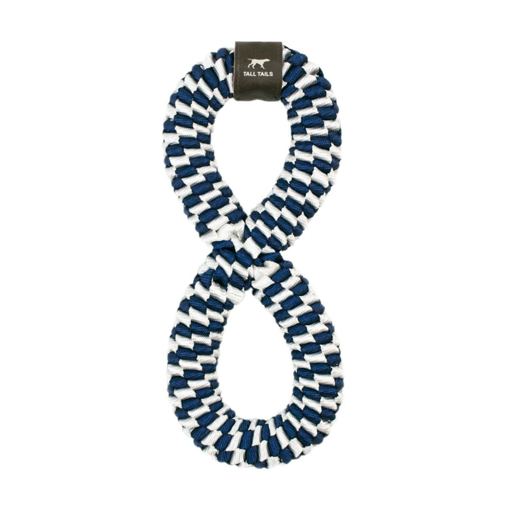 TALL TAILS Braided Infinity Dog Toy Navy
