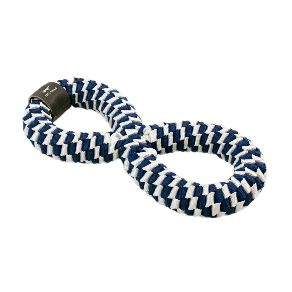 TALL TAILS Braided Infinity Dog Toy Navy