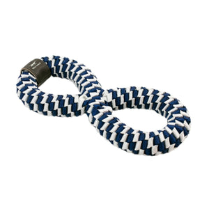 TALL TAILS Braided Infinity Dog Toy Navy