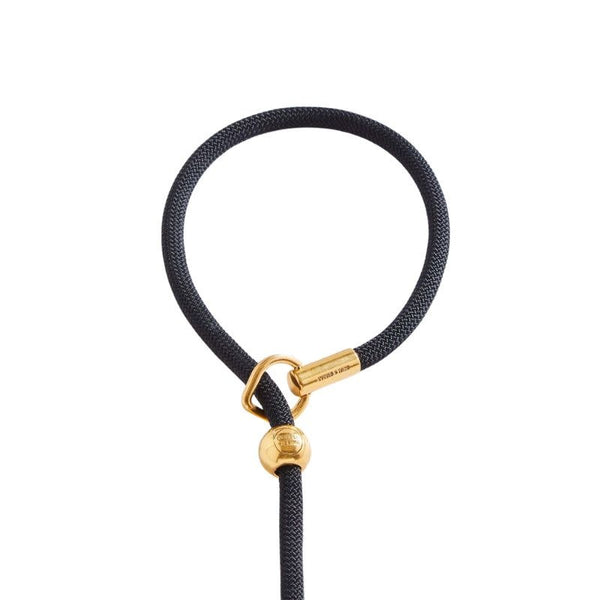 BUBBLE & SPIKE Black & Gold Simple Slip Lead