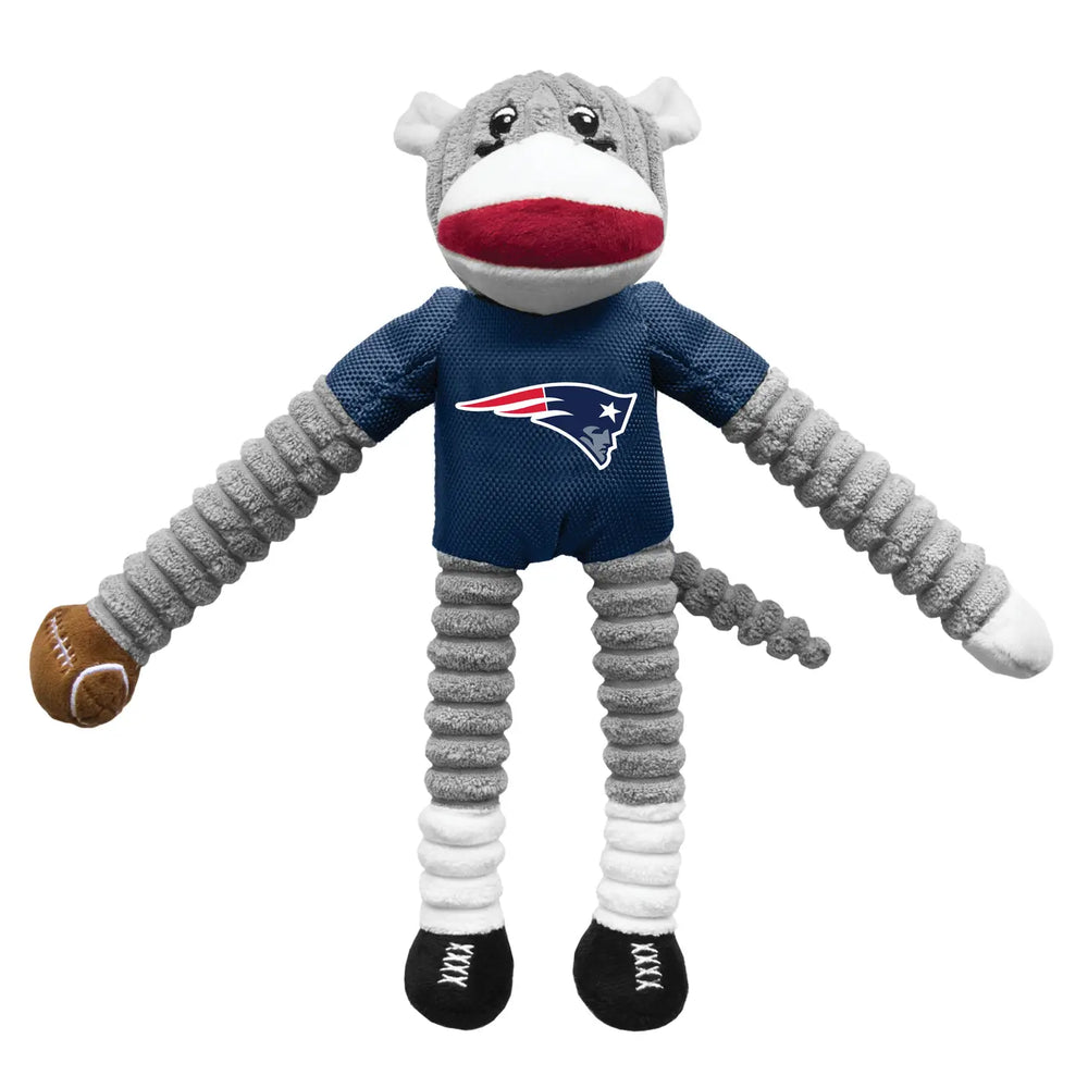 New England Patriots Sock Monkey Dog Toy