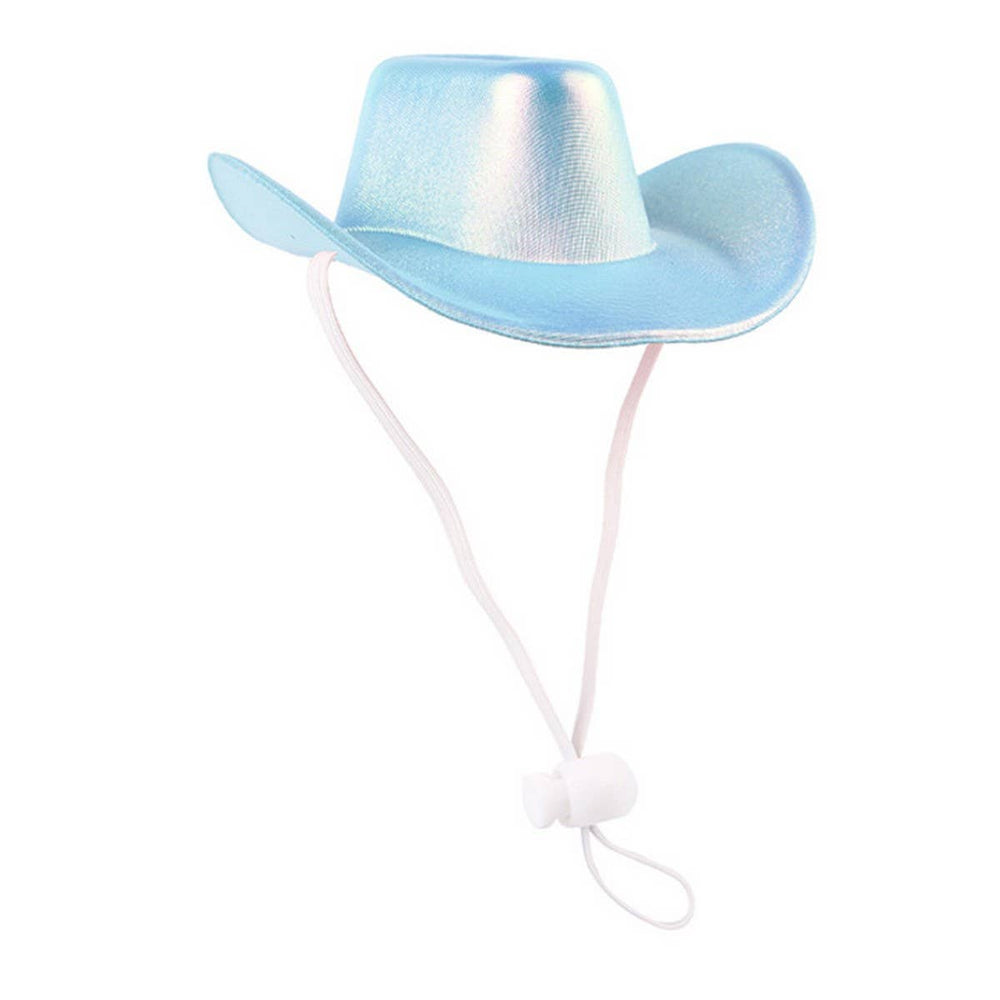 Sparkling Denim Cowboy Hat for Cats