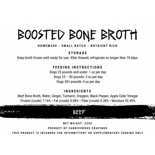 CARNIVOROUS CRAVINGS  Boosted Bone Broth Beef