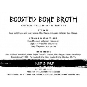 CARNIVOROUS CRAVINGS  Boosted Bone Broth Surf & Turf