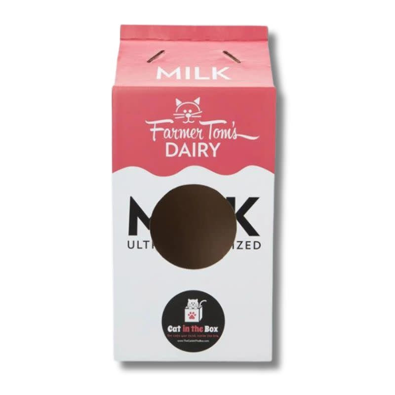 CAT IN THE BOX Cardboard Box Playhouse Mega Milk Carton