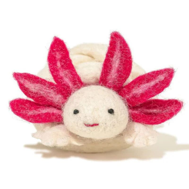 CAT IN THE BOX Wool Axolotl  Cat Toy with 5-Foot Tether