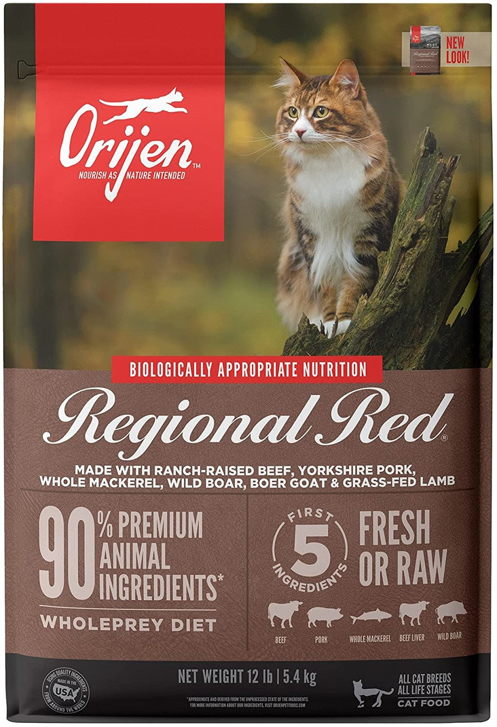 ORIJEN USA Regional Red Grain-Free Dry Cat Food 4 lb.