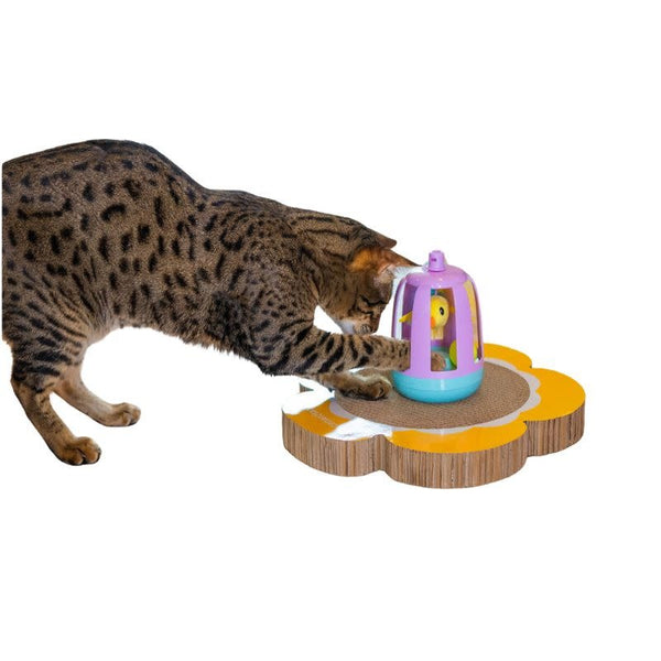 CATSTAGES  Chirping Bird Scratcher Topper