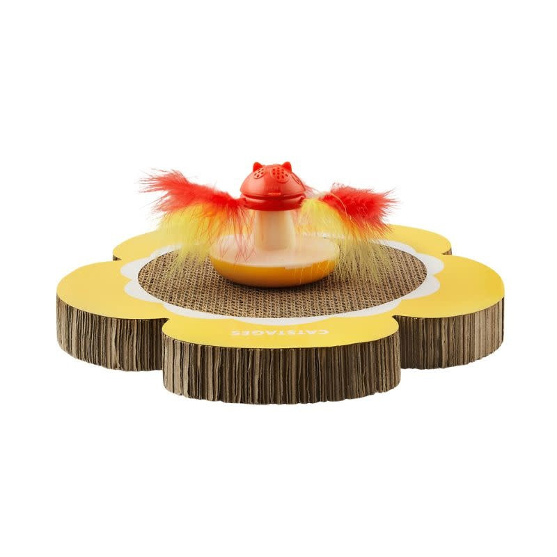 CATSTAGES Daisy Scratch and Spinning Catnip Toy Bundle