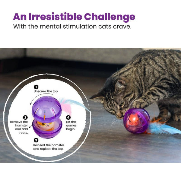 CATSTAGES Hamster Ball Interactive Treat Stuffer Cat Toy