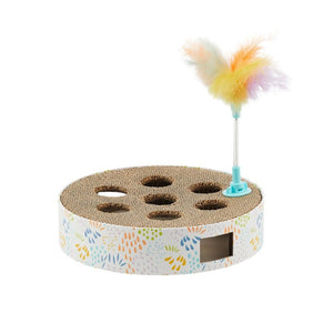 CATSTAGES Scratch N Hunt Spring Toy Blue Cat Scratcher