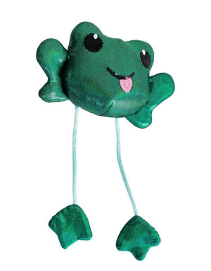 CATSTAGES Toss N Dangle Frog Catnip Cat Toy