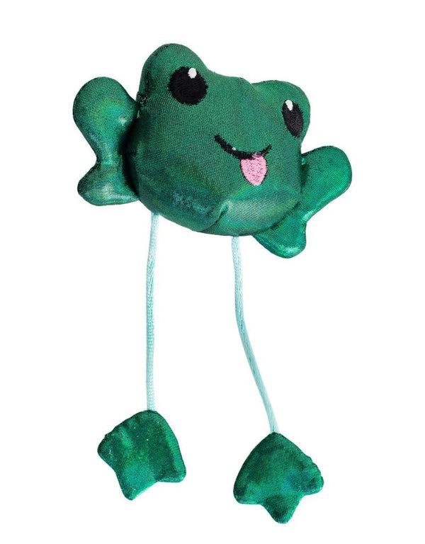 CATSTAGES Toss N Dangle Frog Catnip Cat Toy