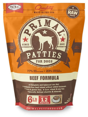 PRIMAL Raw Frozen Canine Beef Formula  6 lb.