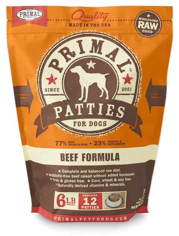 PRIMAL Raw Frozen Canine Beef Formula  6 lb.