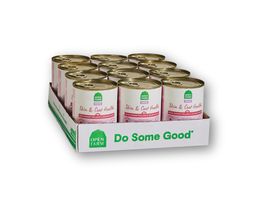 OPEN FARM Skin & Coat Pollock & Salmon Pate Dog Food 12.5 OZ CASE/12