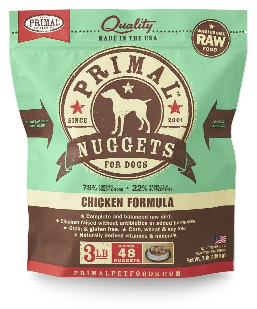 PRIMAL Raw Frozen Canine Chicken Formula  3 lb.