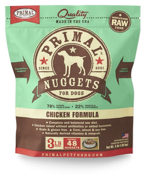 PRIMAL Raw Frozen Canine Chicken Formula  3 lb.