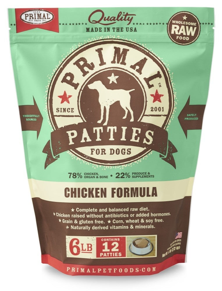 PRIMAL Raw Frozen Canine Chicken Formula  6 lb.