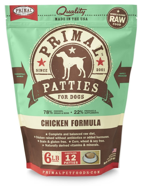 PRIMAL Raw Frozen Canine Chicken Formula  6 lb.